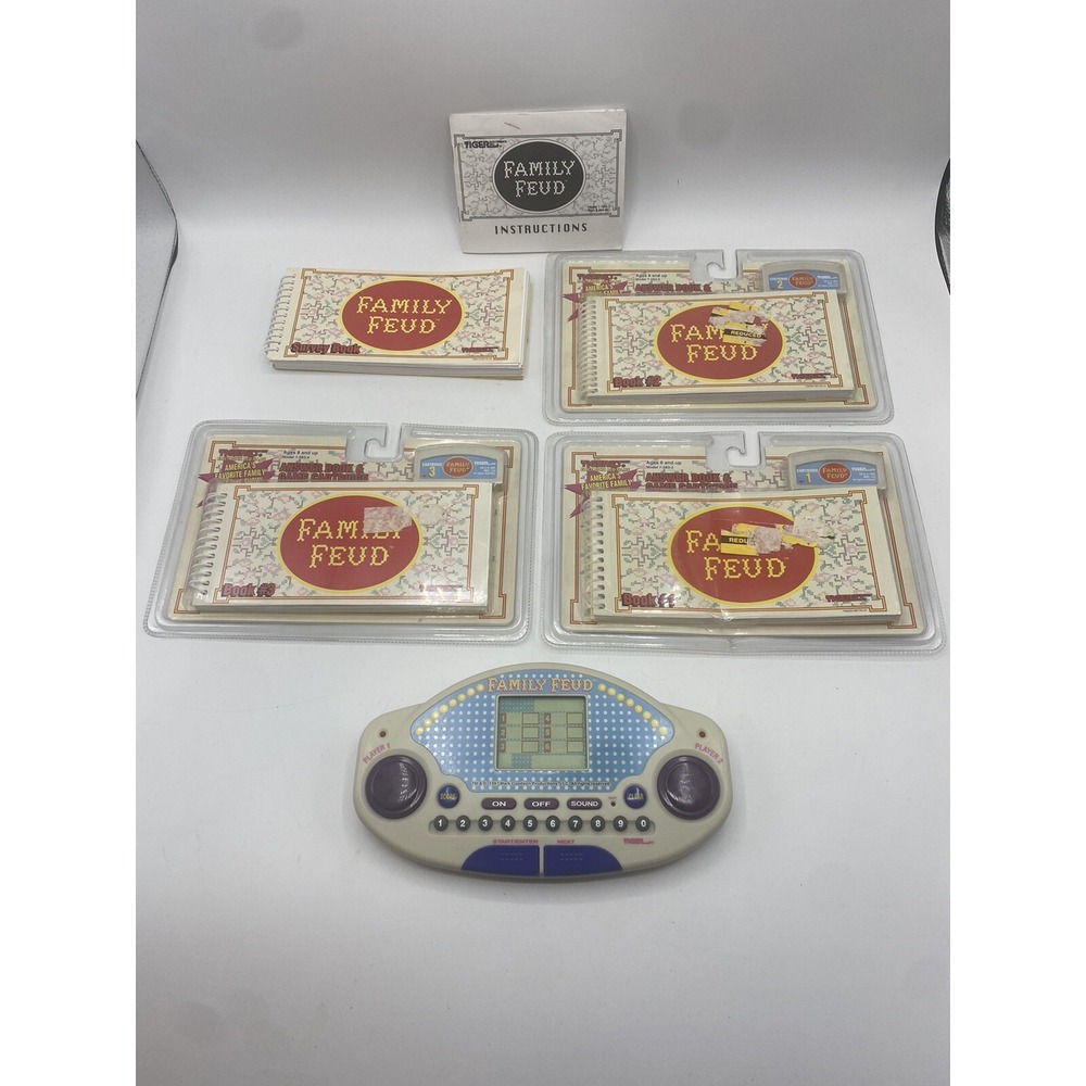 Vintage 1997 Family Feud Tiger Hand Held Electronic Game and Book